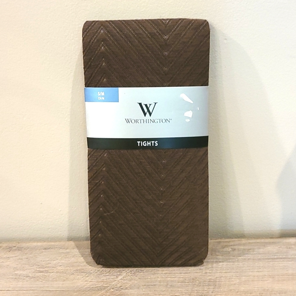 NWT Worthington Brown Patterned Tights